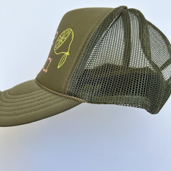 Ascot + Hart for Anthropologie Dolce Vita Green Trucker Hat Cap Boho Outdoor - Picture 4 of 7